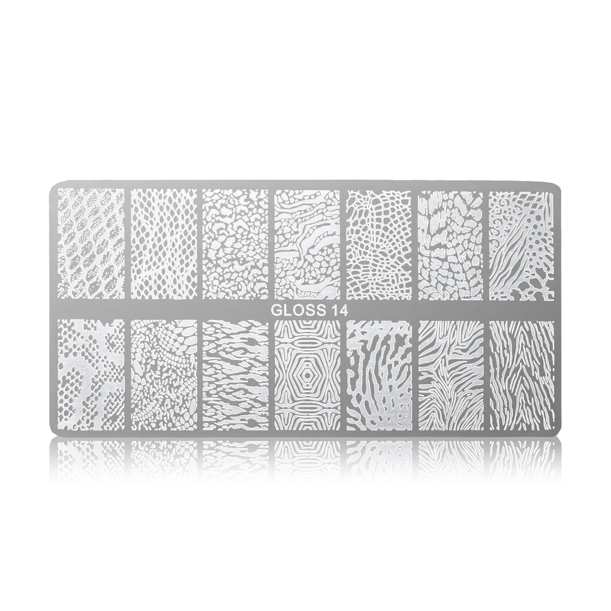 Пластина для стемпінгу Gloss 14, 6*12 см (312414)